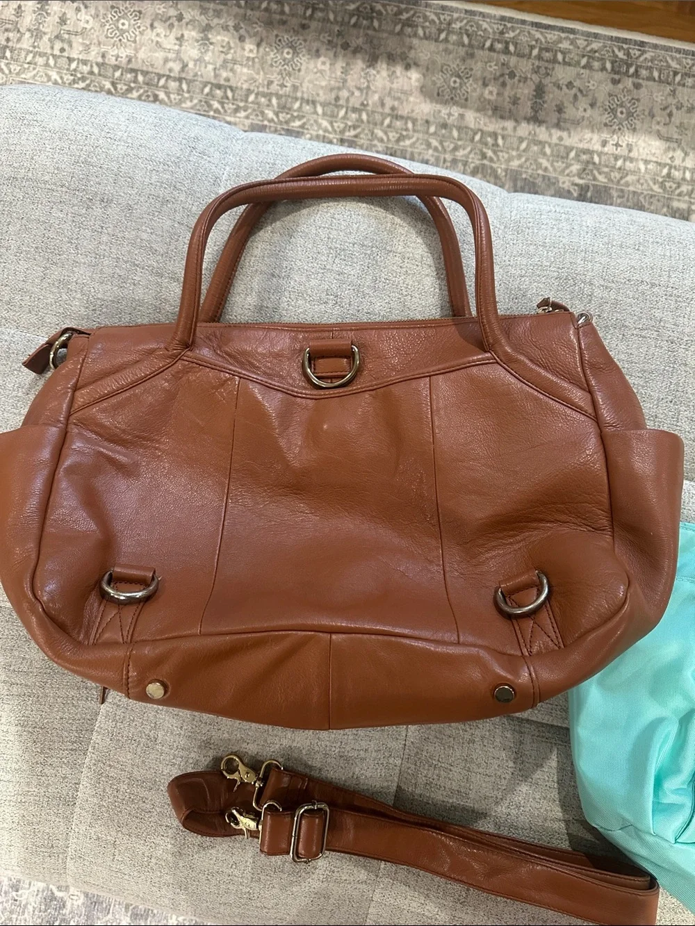 Lily Jade Elizabeth Camel Leather Baby Bag